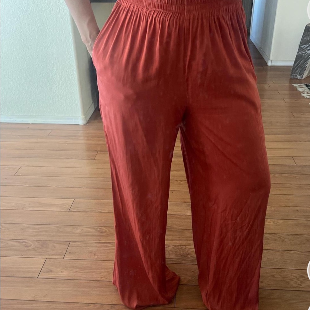 Zara Brown Wide Leg Pants High-Waisted
